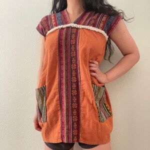 Boho tapestry tunic top